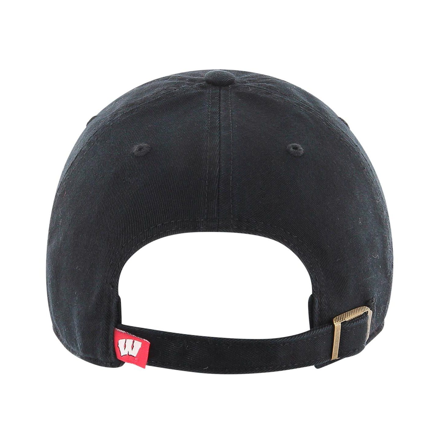 Мужская кепка '47 Brand Black Wisconsin Badgers Vintage-Like Clean Up Adjustable Hat — фото 2
