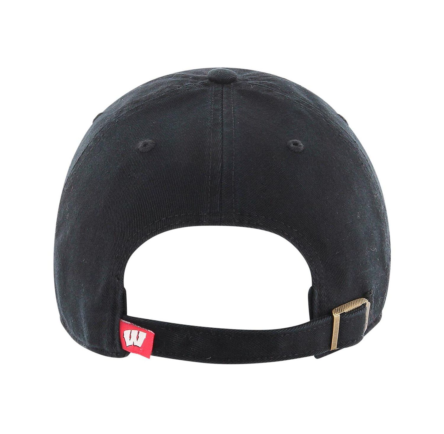 Men's Black Wisconsin Badgers Vintage-Like Clean Up Adjustable Hat