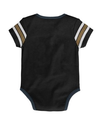 Baby Boys and Girls Black Vegas Golden Knights Hockey Jersey Bodysuit
