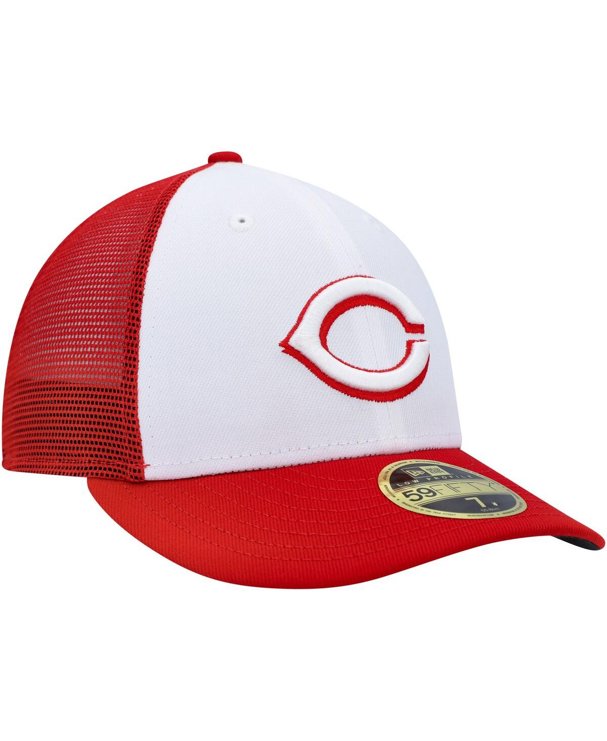 New Era Men's  White, Red Cincinnati Reds 2023 On-field Batting Practice Low Profile 59fifty Fitted H In White,red