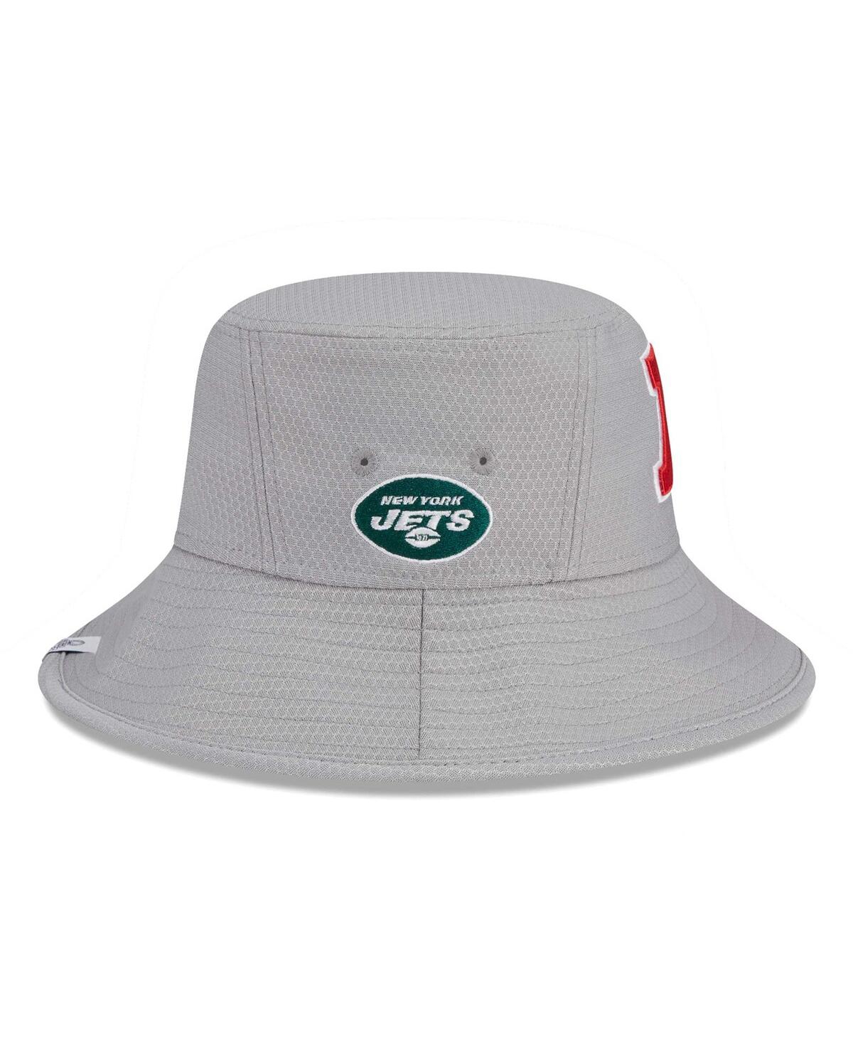Shop New Era Men's  Gray New York Jets 2024 Pro Bowl Bucket Hat