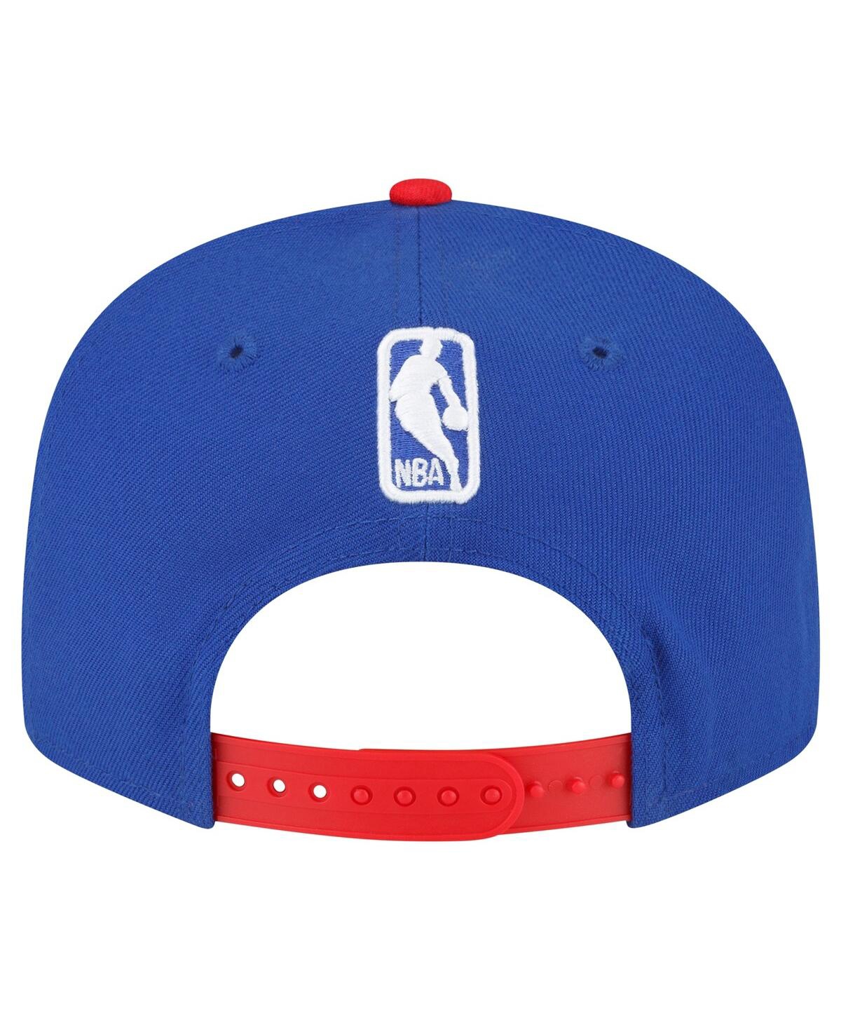 Shop New Era Men's  Royal, Red Detroit Pistons Official Team Color 2tone 9fifty Snapback Hat In Royal,red