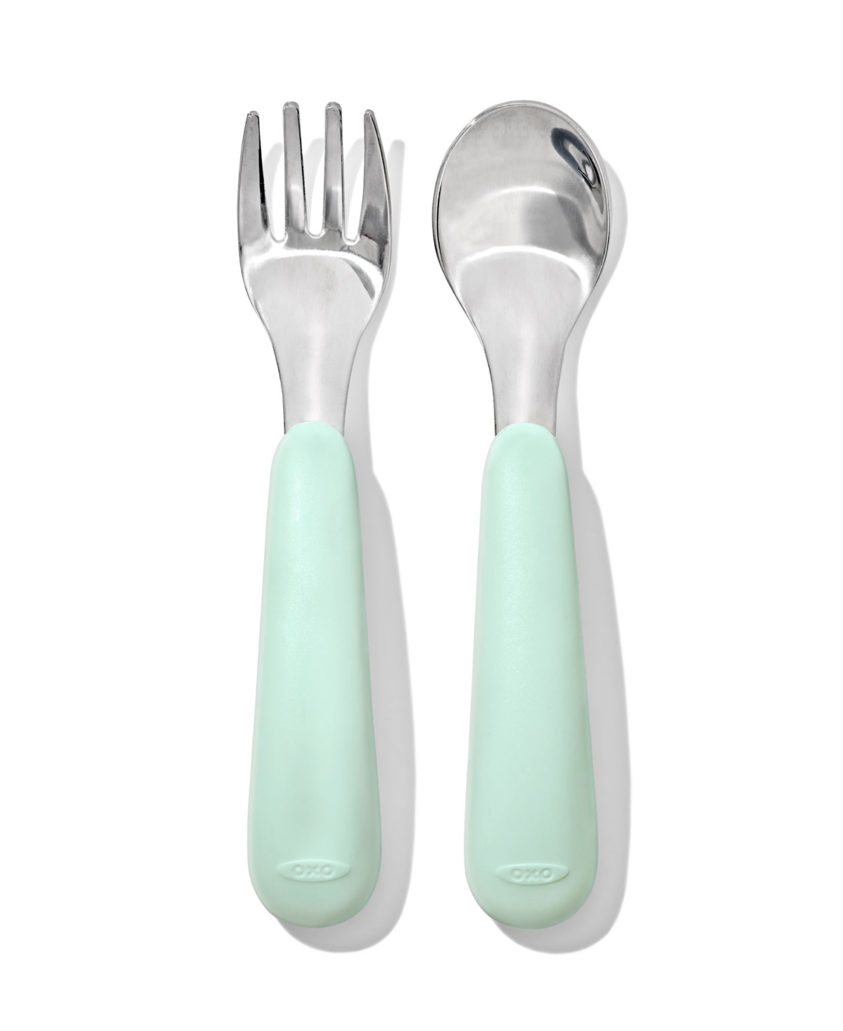 Shop Oxo Tot 2 Pc Fork And Spoon Set In Opal