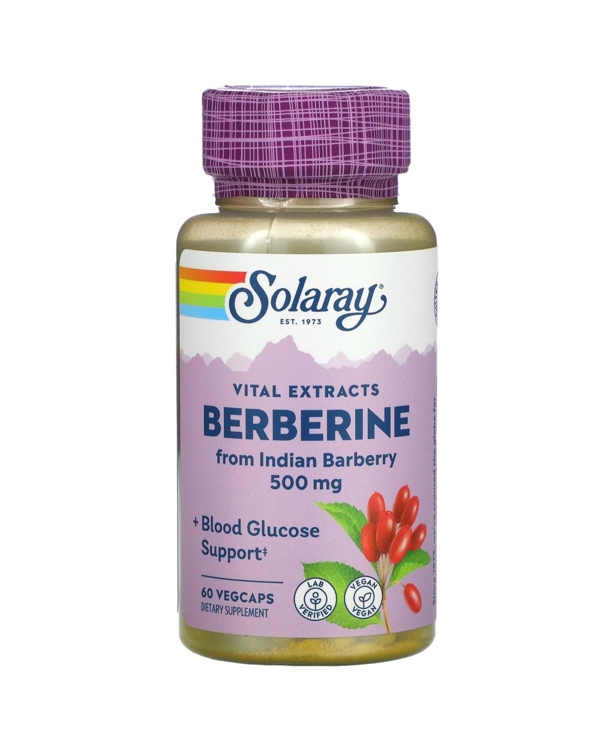 Berberine Vital Extracts 500 mg - 60 Veg Caps - Assorted Pre-Pack
