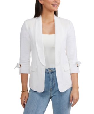Women's Shawl Collar Blazer with Sleeve Grommet