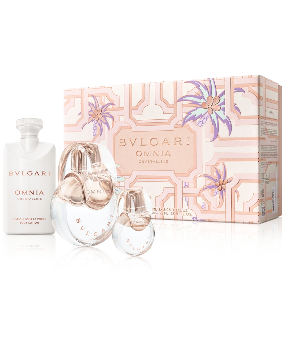 Shop Bvlgari 3-pc. Omnia Crystalline Eau De Toilette & Body Lotion Gift Set, Created For Macy's In No Color
