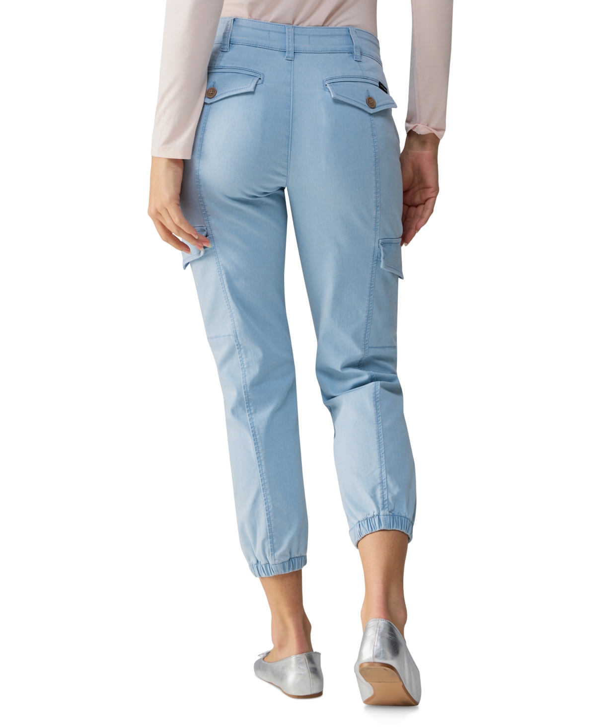 Shop Sanctuary Women's Rebel Cropped Mid-rise Cargo Pants In Ultra Pale