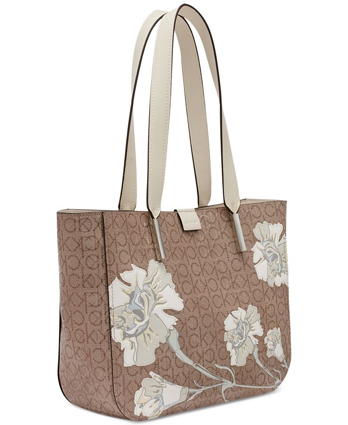 Audrey Medium Canvas Tote - Ecru/Black