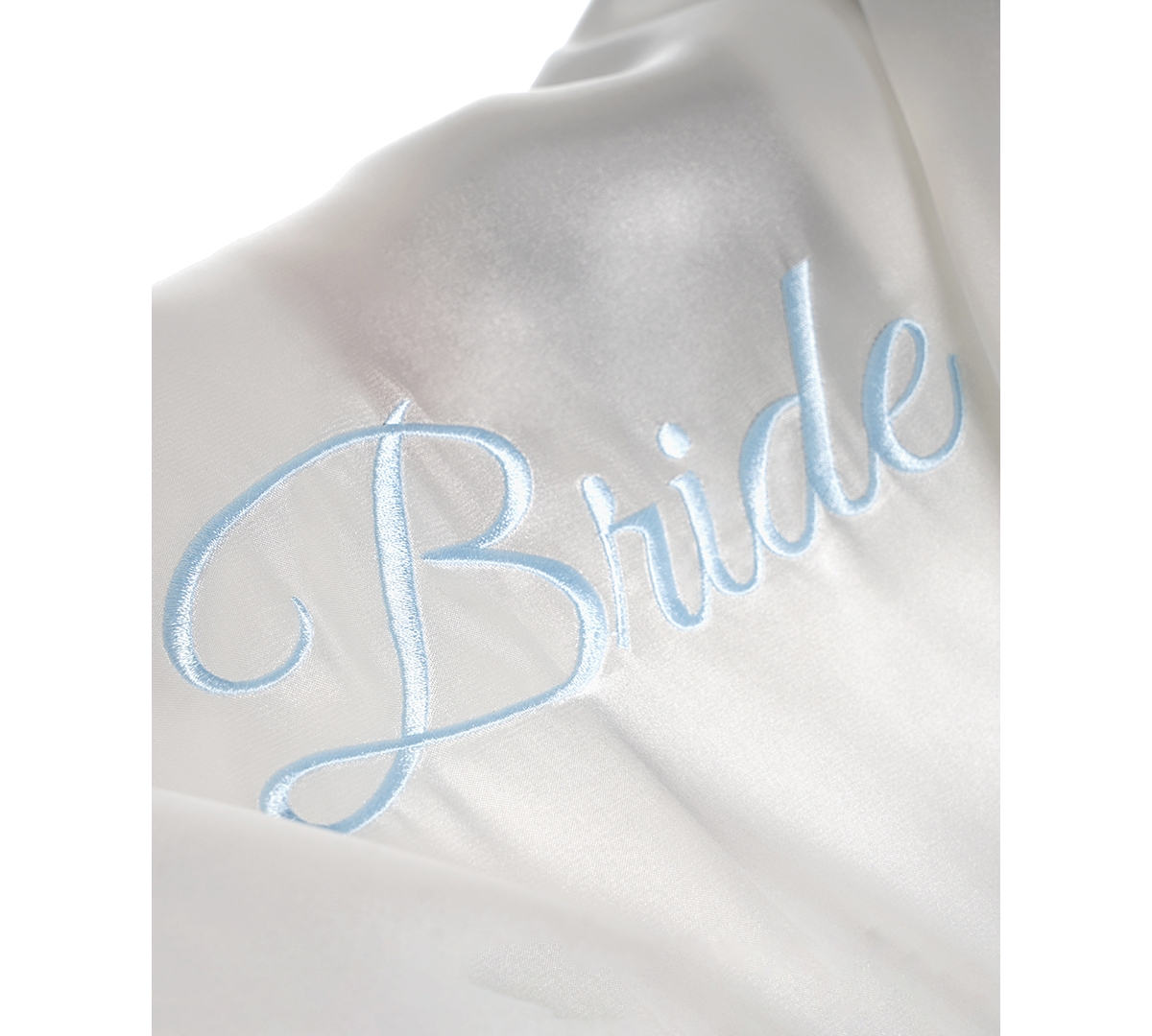 Linea Donatella Women's Satin Feather-Trim Bride Robe