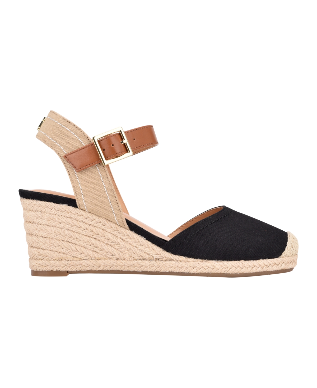 Tommy Hilfiger Women's Nilsa Closed Toe Espadrille Wedge Sandal In Black