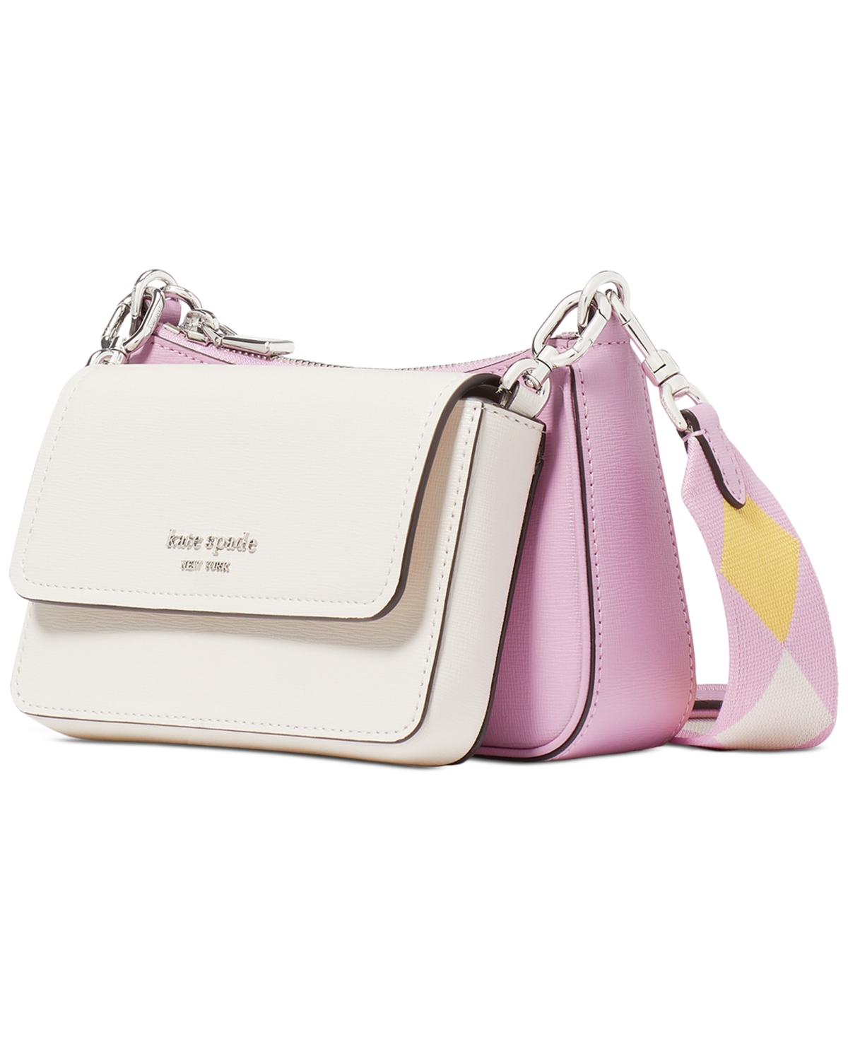 kate spade new york Double Up Colorblocked Saffiano Leather Crossbody