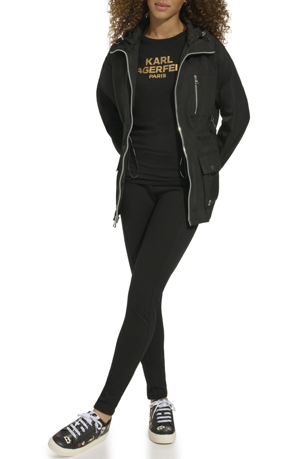 Karl Lagerfeld Women's Hooded Filed Jacket