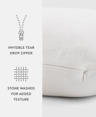 Stone Washed and Distressed Decorative Pillow, 20" x 20"