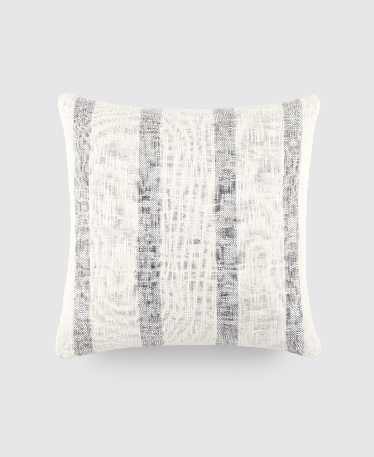 Ienjoy Home Striped Yarn Dyed Decorative Pillow, 20" X 20" In Light Gray
