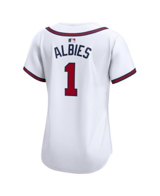 Women's Ozzie Albies White Atlanta Braves Home Limited Player Jersey