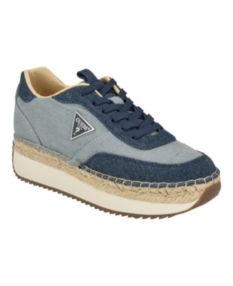 Guess Women's Stefen Lace Up Casual Espadrille Sneakers - Macy's