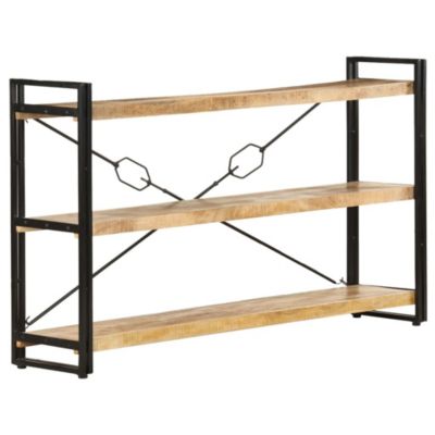 3-Tier Bookcase 55.1"x11.8"x31.5" Solid Mango Wood