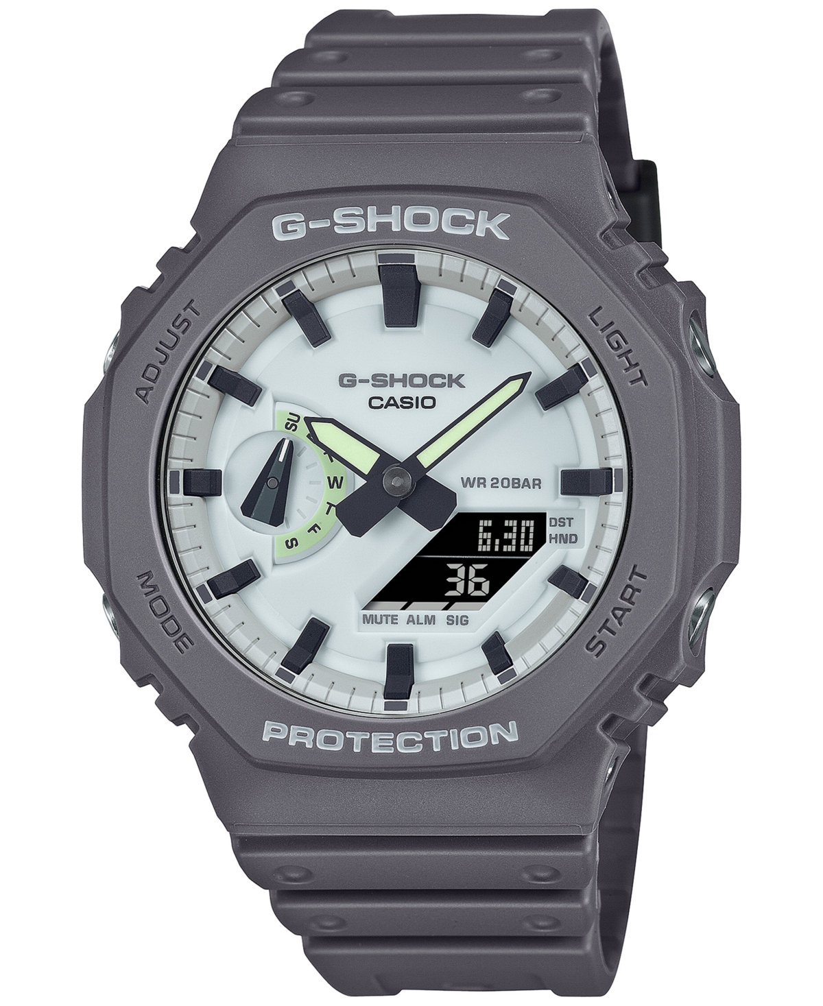 Men's Analog Digital Gray Resin Strap Watch 45mm, GA2100HD-8A - Grey