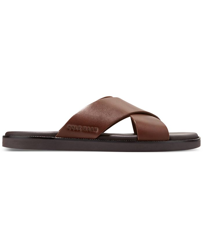 Cole Haan Men's Nantucket Cross Strap Slip-On Slide Sandals - Macy's