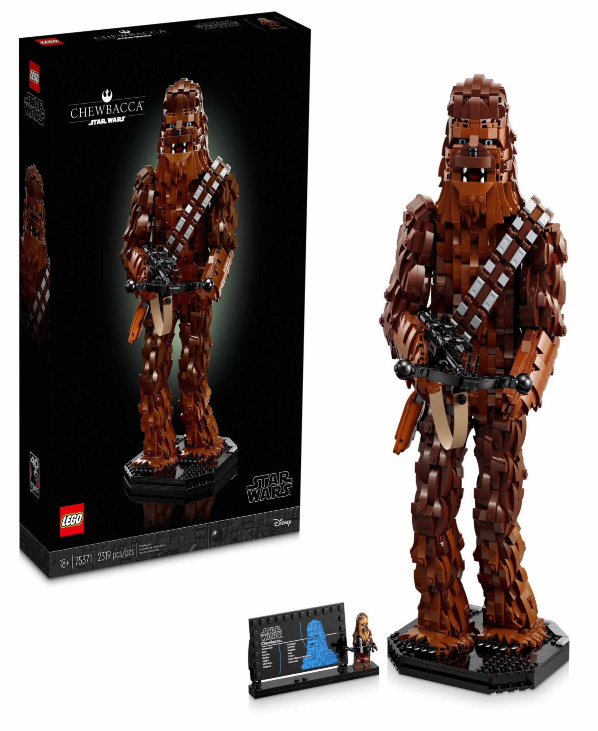 Shop Lego Star Wars Chewbacca Figure Building Set For Adults 75371, 2319 Pieces In Multicolor