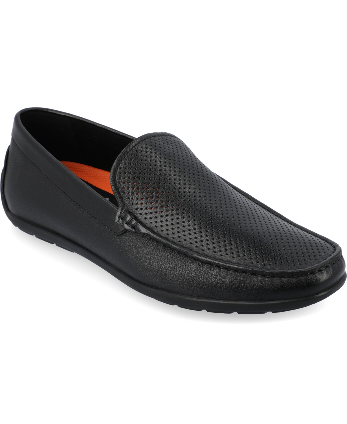 Shop Thomas & Vine Men's Jaden Tru Comfort Foam Moc Toe Slip-on Driving Loafers In Black
