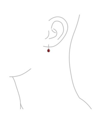 Boho Western Milgrain Setting Natural Lapis Turquoise Jade Onyx Quartz Pear Shaped Teardrop Dangle Drop Earrings Oxidized Silver