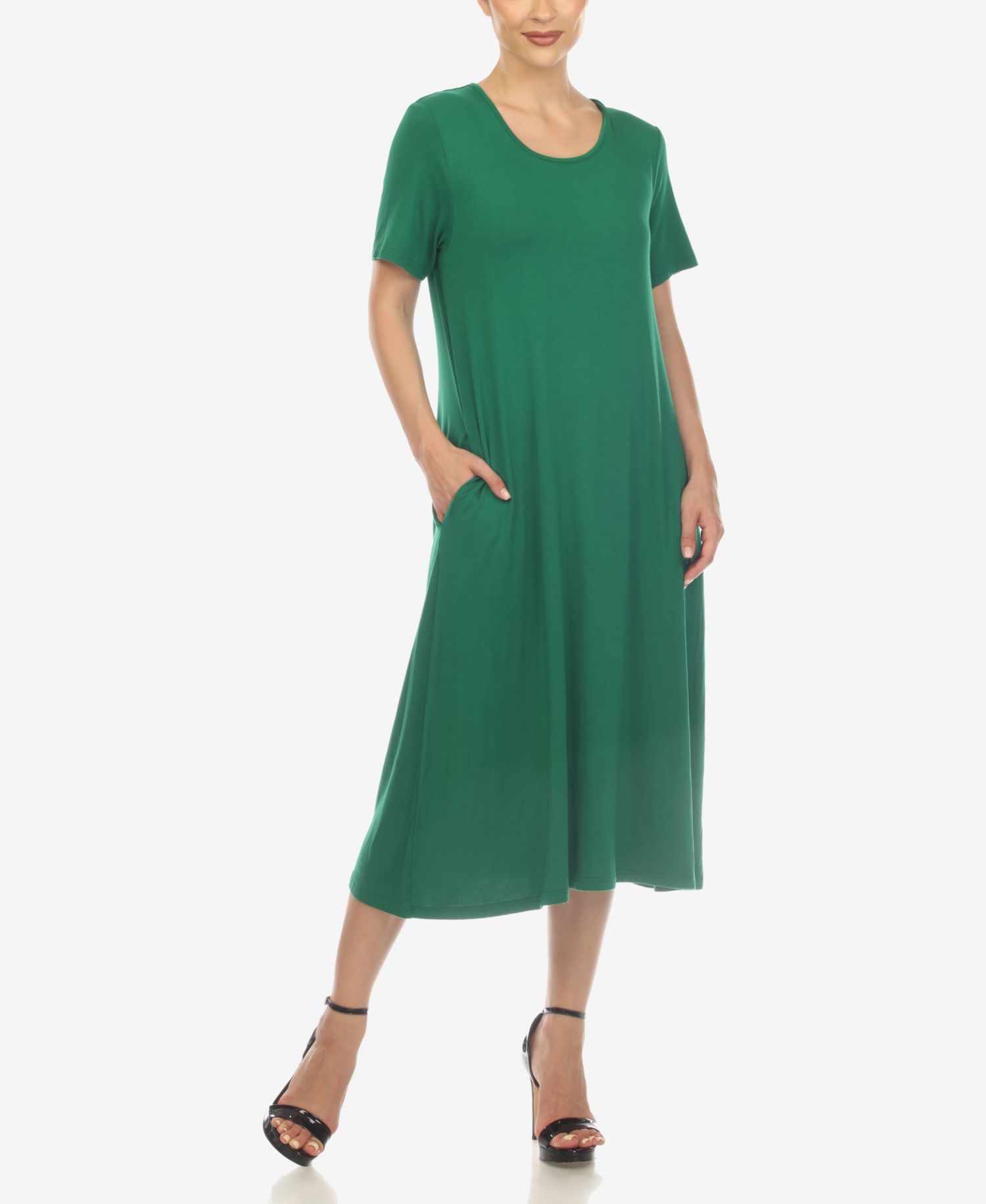 Women's Short Sleeve Midi Dress