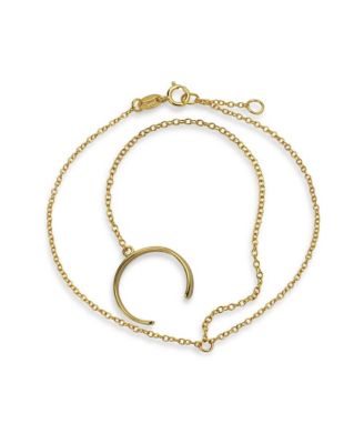 Trendy Delicate Chain Link Bracelet 14K Gold Plated Sterling Silver