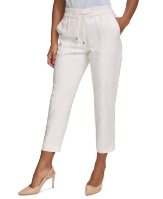 Calvin Klein - Women's Straight-Leg Pull-On Drawstring Pants