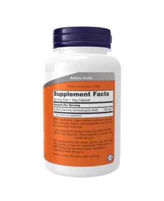 GABA, 750 mg, 100 Vcaps