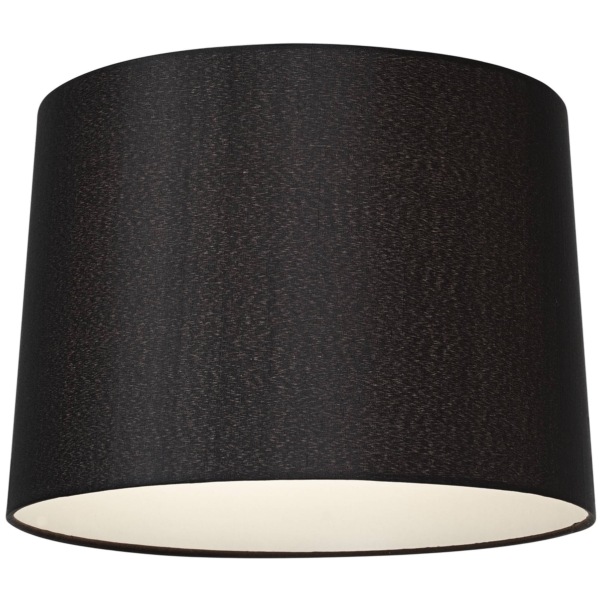 Springcrest Set of 2 Black Medium Hardback Tapered Drum Lamp Shades 13" Top x 14" Bottom x 10.25" High (Spider) Replacement with Harp a