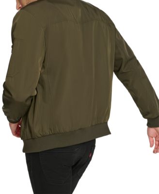Men's Solid-Color Zipper Flight Jacket