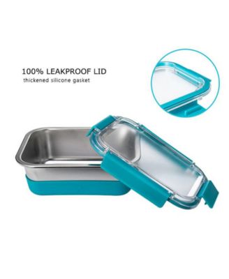 Stainless Steel Leak Resistant Container with Ms Lid and Silicone Sleeve