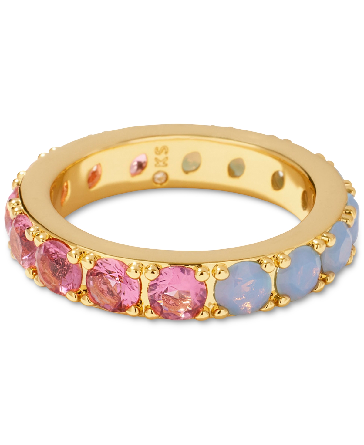 Kendra Scott 14k Gold-plated Mixed Stone Band Ring In Gold Pink