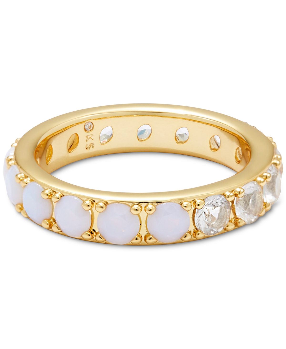 Kendra Scott 14k Gold-plated Mixed Stone Band Ring In Gold Whte