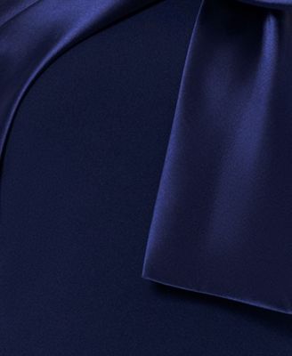 Women's Bow-Trimmed One-Shoulder Gown