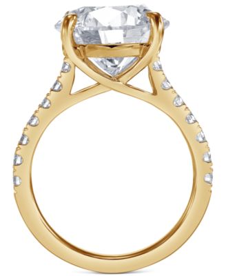 Badgley Mischka Certified Lab Grown Diamond Solitaire Plus Engagement Ring (7-1/2 ct. t.w.) in 14k Gold