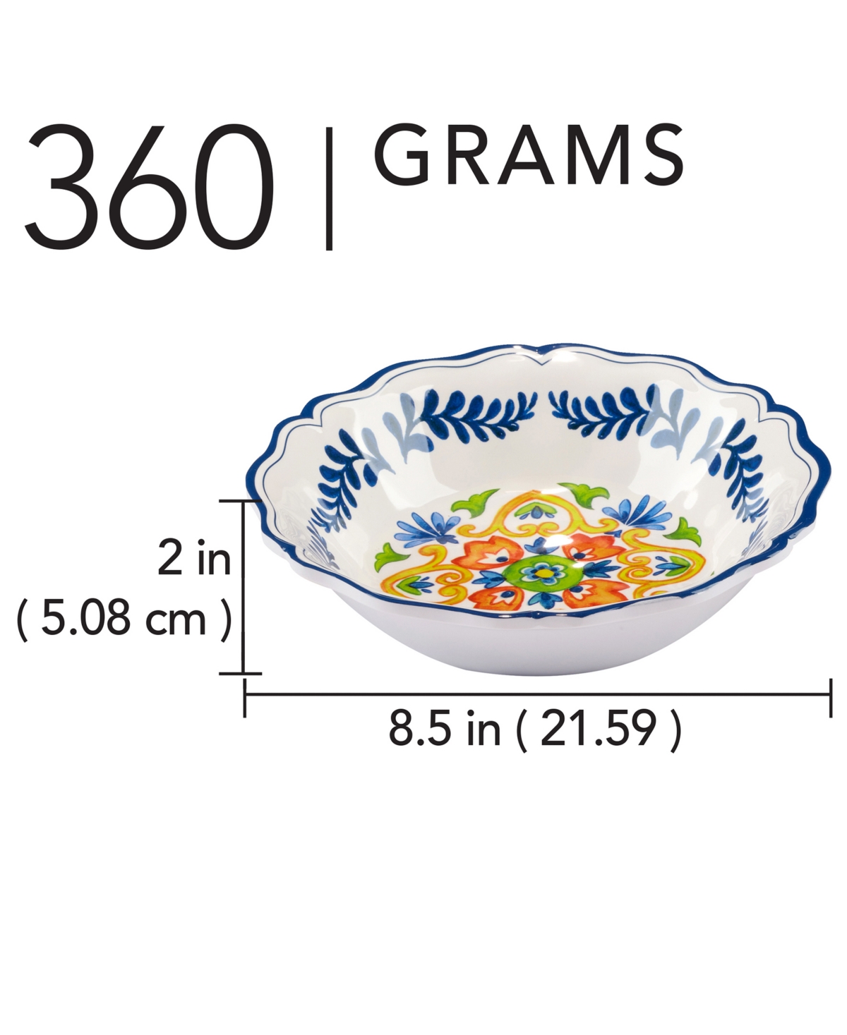 Certified International Flores Set Of 4 All Purpose Bowl 8.5" X 2", Service For 4 In Miscellaneous