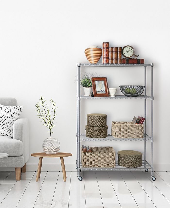 Seville Classics Étagère De Cuisine En Zinc Massif 35,6 X 91,4 X