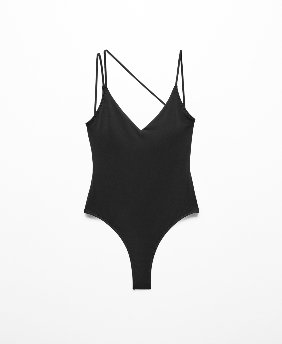 Women's V-Neck Swimsuit - Black