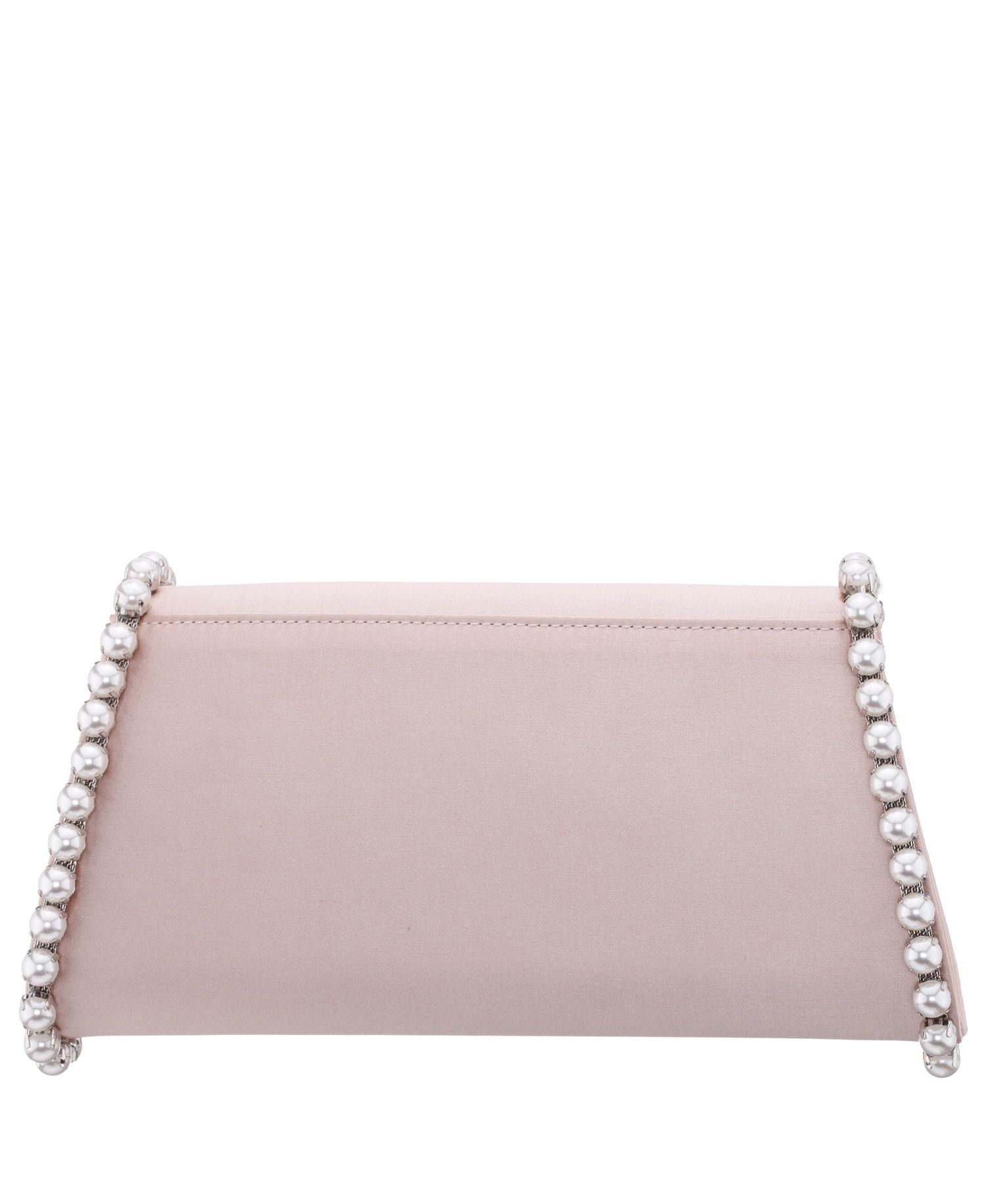 Imitation Pearl Trim Trapezoid Flap Bag