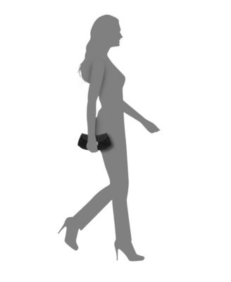 Crystal Heart Adorned Clutch Handbag