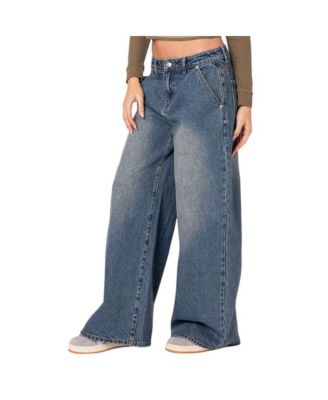 Edikted Women's Super Baggy Wide Leg Jeans - Macy's