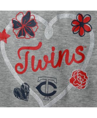 Baby Boys and Girls Navy, Red, Gray Minnesota Twins Batter Up 3-Pack Bodysuit Set