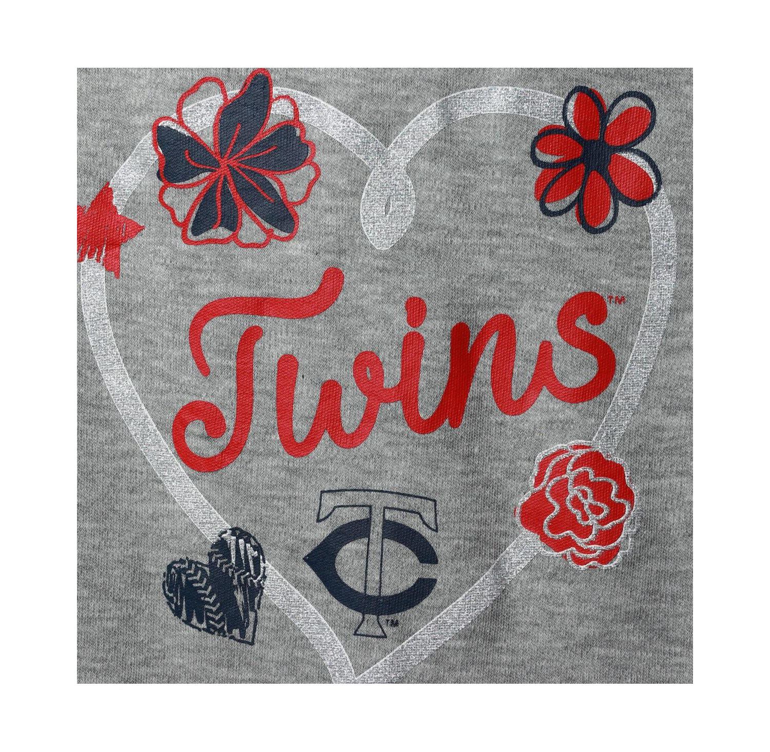 Baby Boys and Girls Navy, Red, Gray Minnesota Twins Batter Up 3-Pack Bodysuit Set