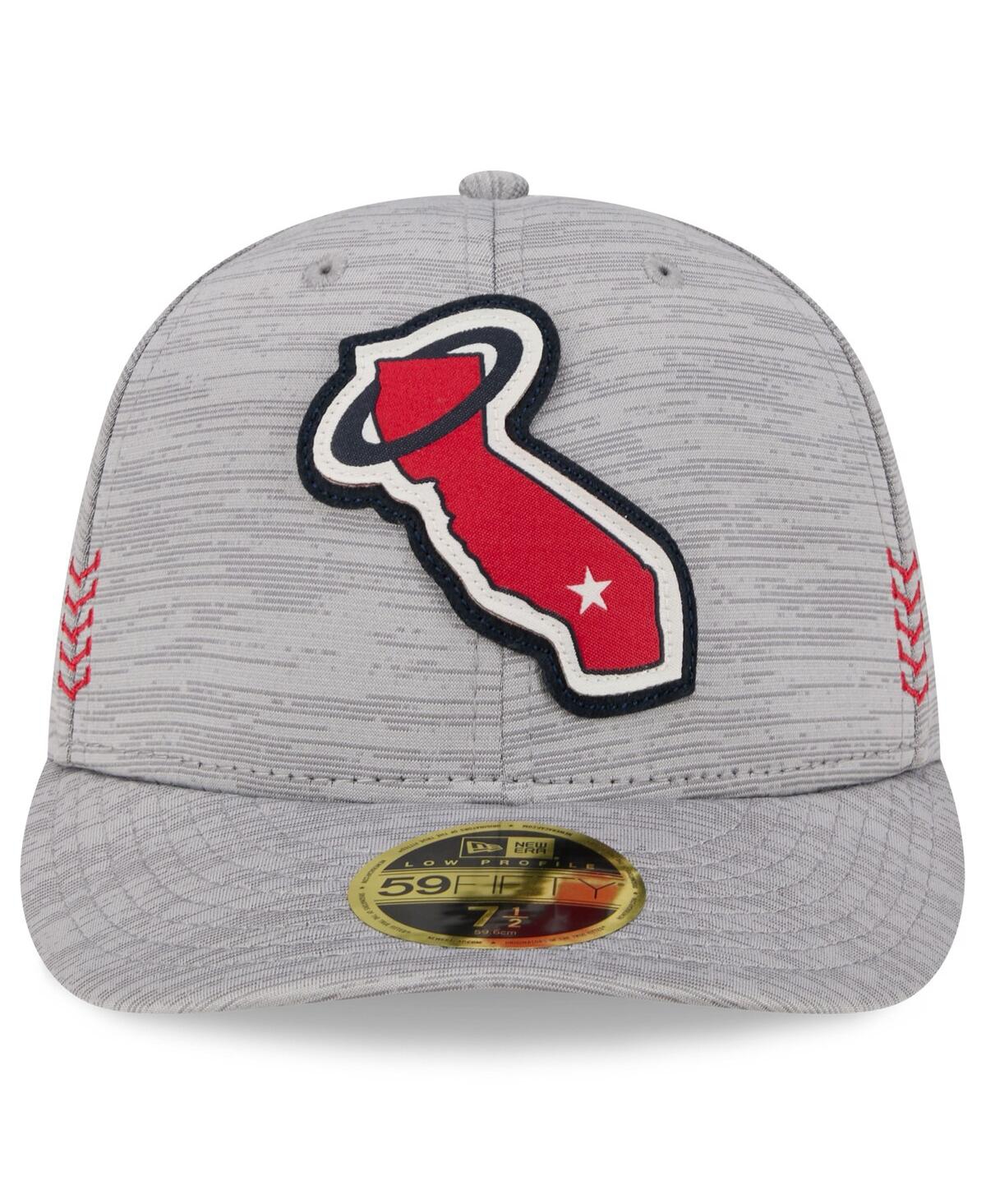 Men's New EraLos Angeles Angels 2024 Clubhouse Low Profile 59FIFTY Fitted Hat - Gray