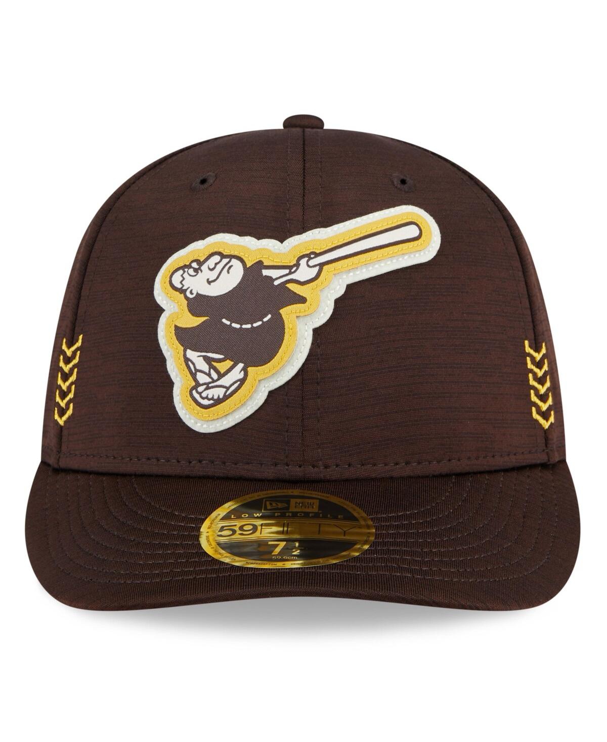 New Era Brown San Diego Padres 2024 Clubhouse Low Profile 59fifty Fitted Hat In Brown