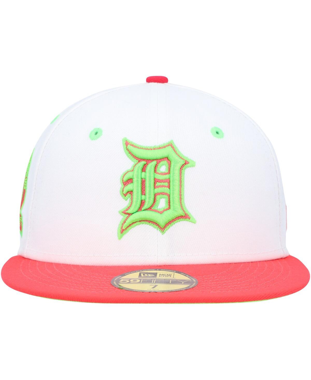 Men's New Era Coral Detroit Tigers 1968 World Series Strawberry Lolli 59FIFTY Fitted Hat - Coral