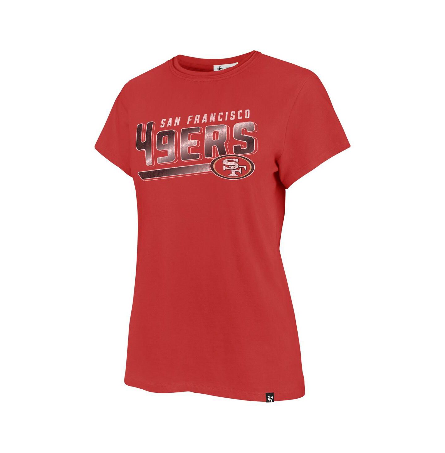 Женская футболка '47 Brand Scarlet Distressed San Francisco 49ers Pep Up Frankie — фото 2