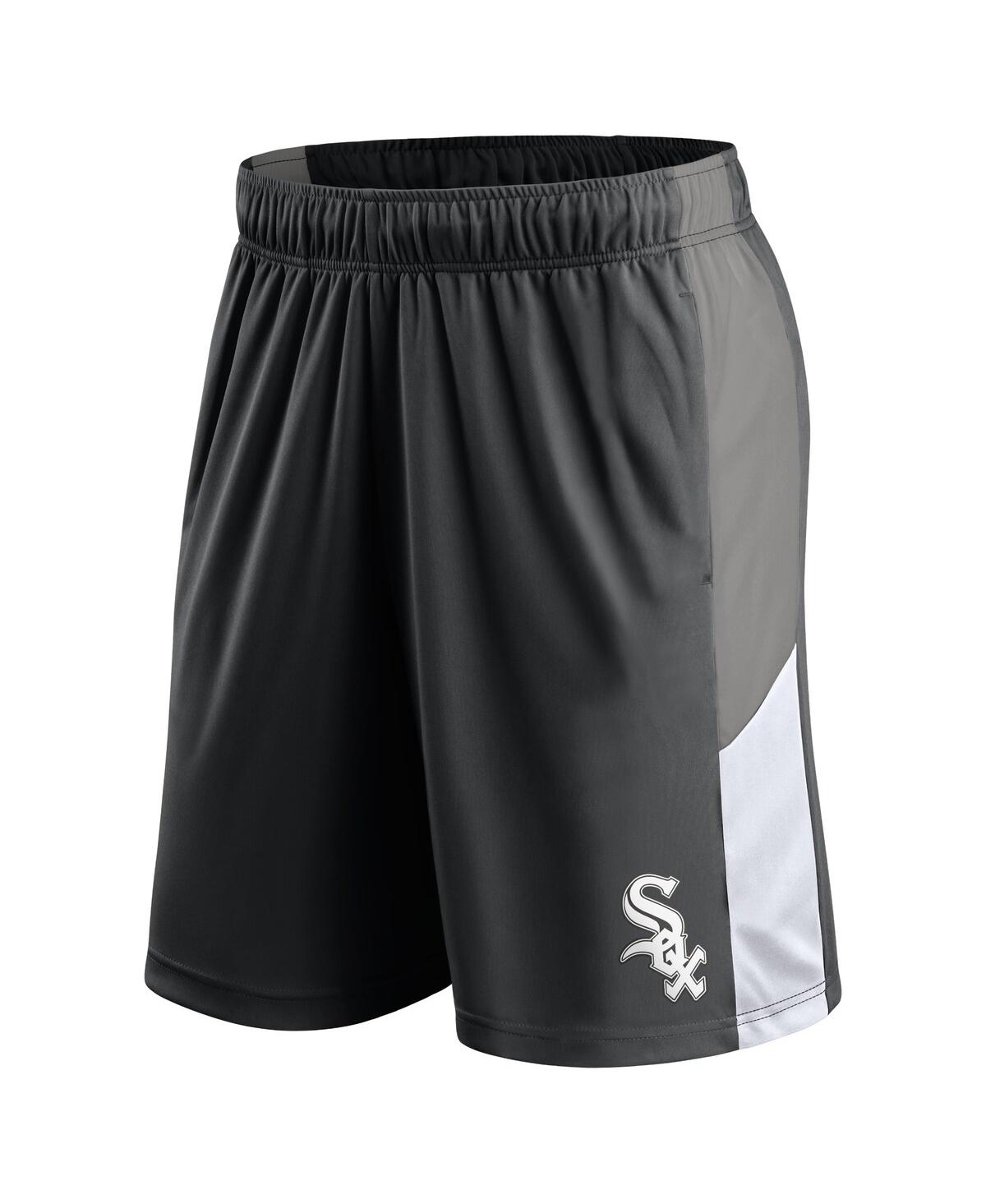 Shop Fanatics Men's  Black Chicago White Sox Primary Logo Shorts
